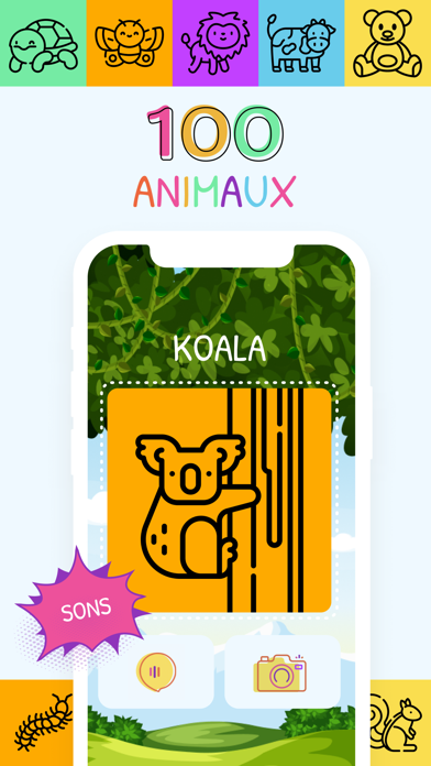 Screenshot 1 of 100 Animaux App