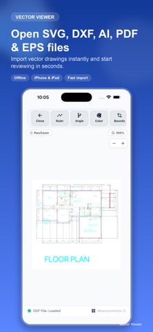 Vector Viewer: SVG DXF CAD PDF iPhone screenshot