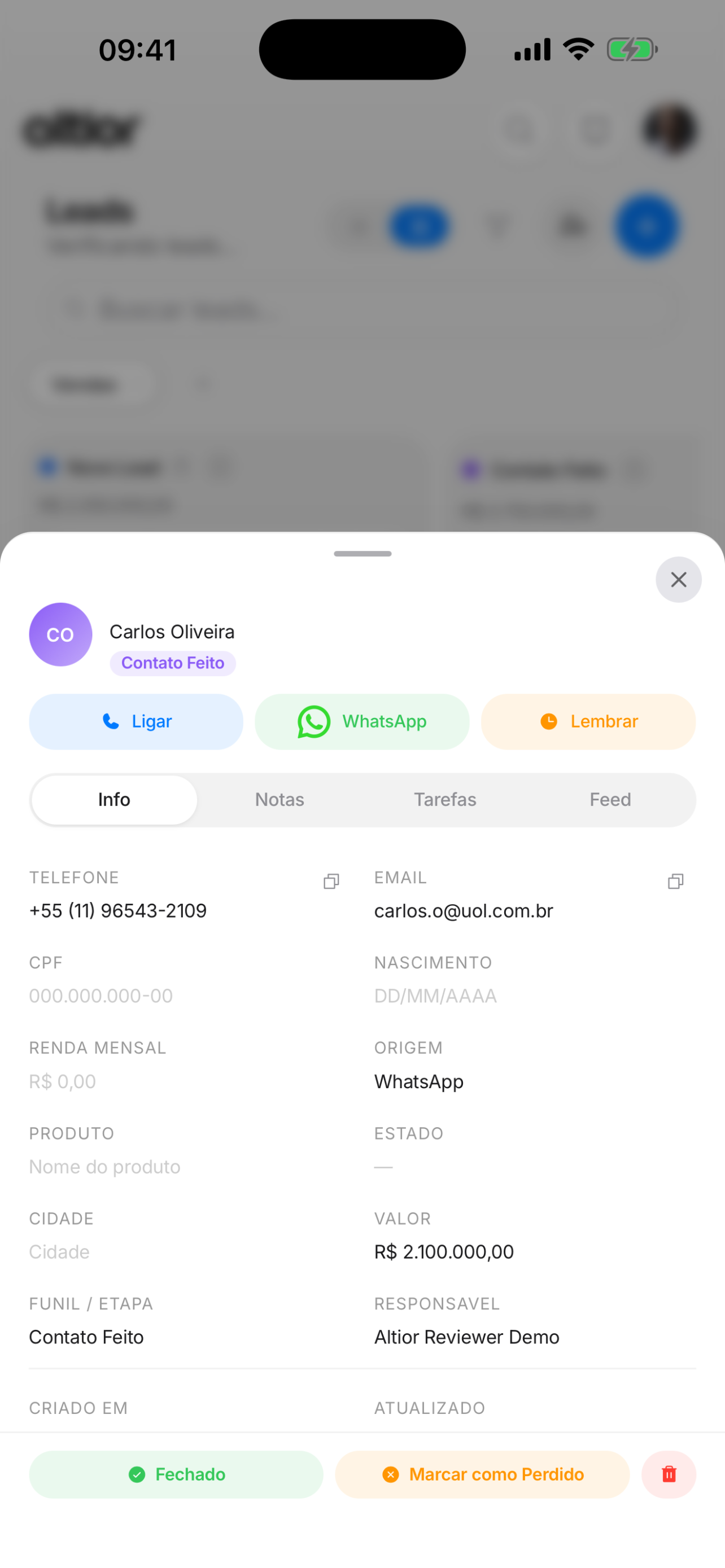 Altior — CRM Imobiliário