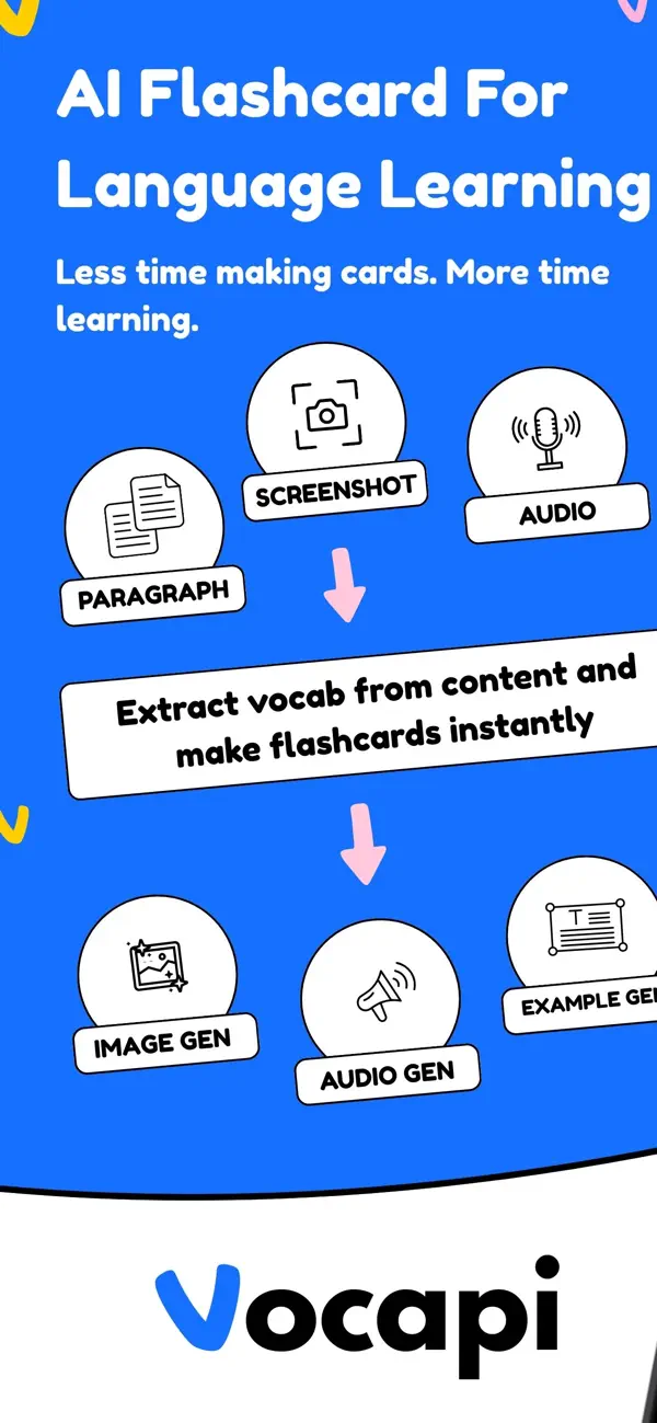 Screenshot #1 pour Vocapi:AI vocab flashcards