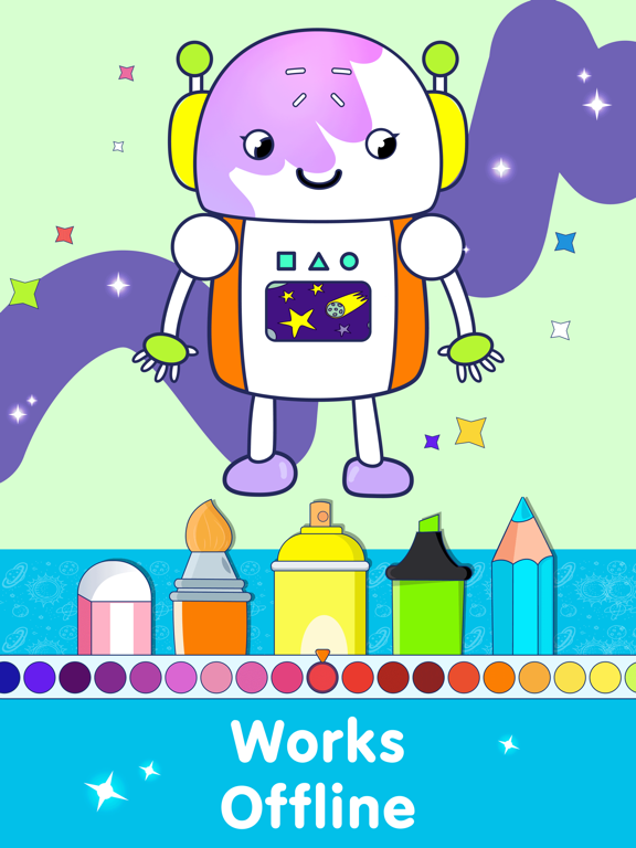 Drawing App Kids Coloring Book iPad screenshot 4 - Education app