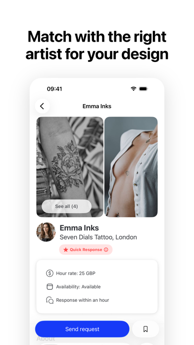 Screenshot #2 pour Tattoodo: Book Tattoo Artists