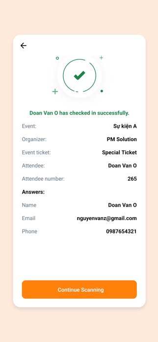 PM Event Checkin Screenshot 5 of 9