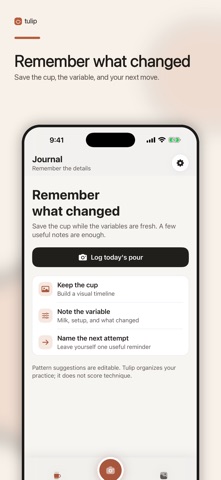 tulip - latte art organizer screenshot