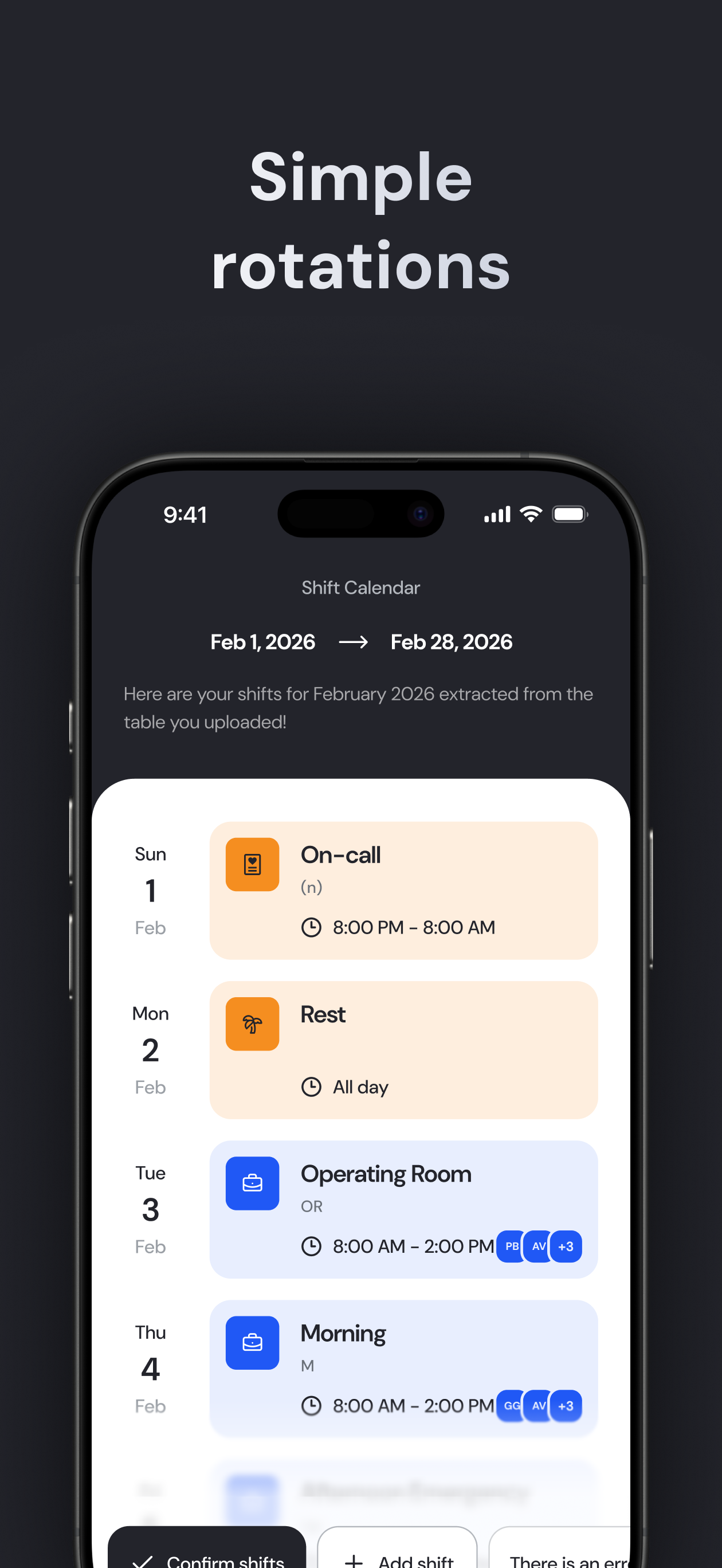 Shift to Calendar: AI Planner