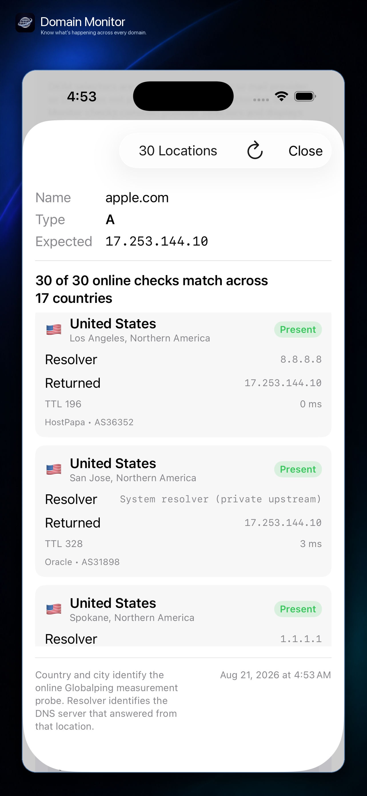 Domain Monitor screenshot 9