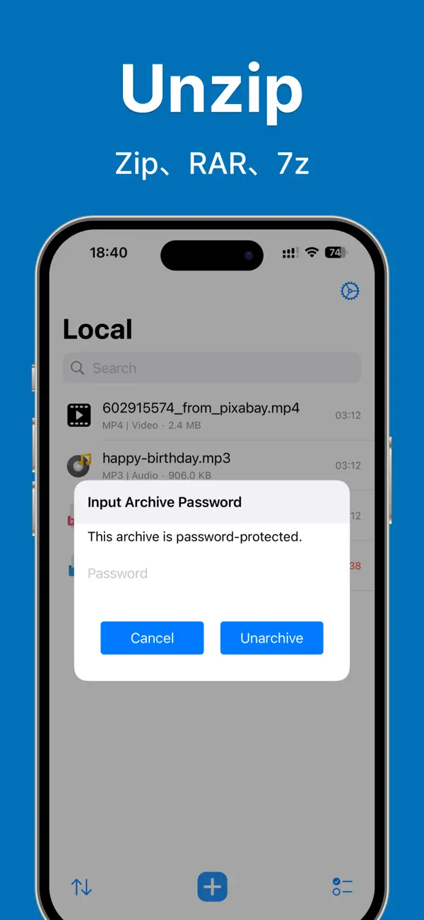 Screenshot #3 pour Zip Opener -Unzip Unrar Tool