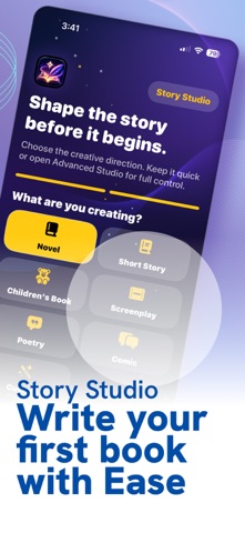 NovelyAI: Book & Story Creator iPhone screenshot