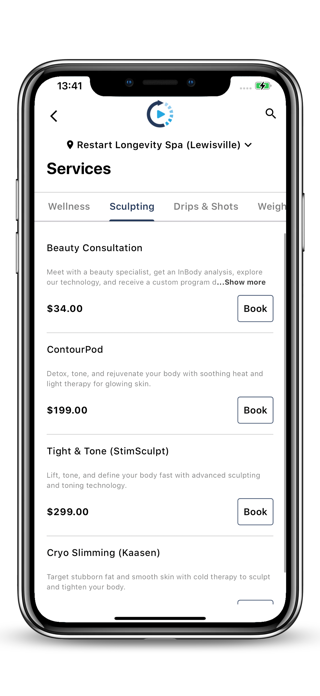 Restart Longevity Spa Screenshot 3 of 7