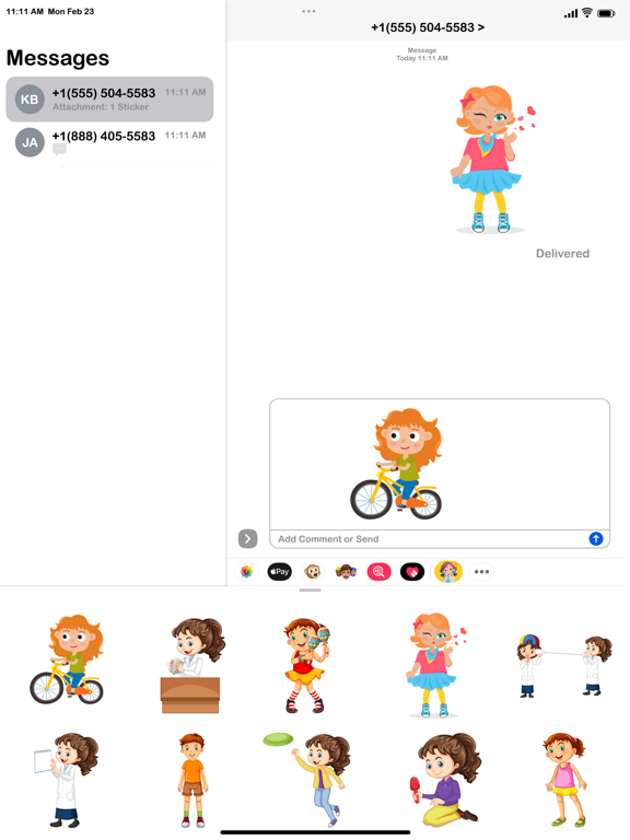 Screenshot #6 pour Girls Daily Activity Stickers