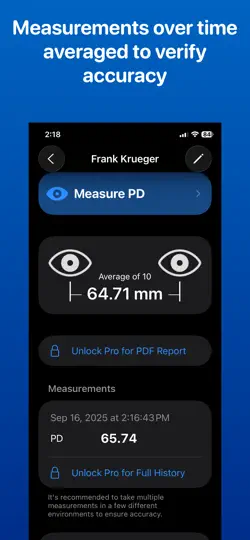 Capture d'écran de Pupillary Distance Ruler sur iPhone 1