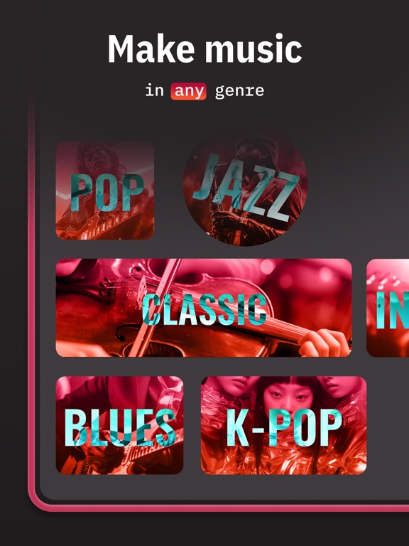 AI Music creator & Song writer iPad screenshot 3 - Music app