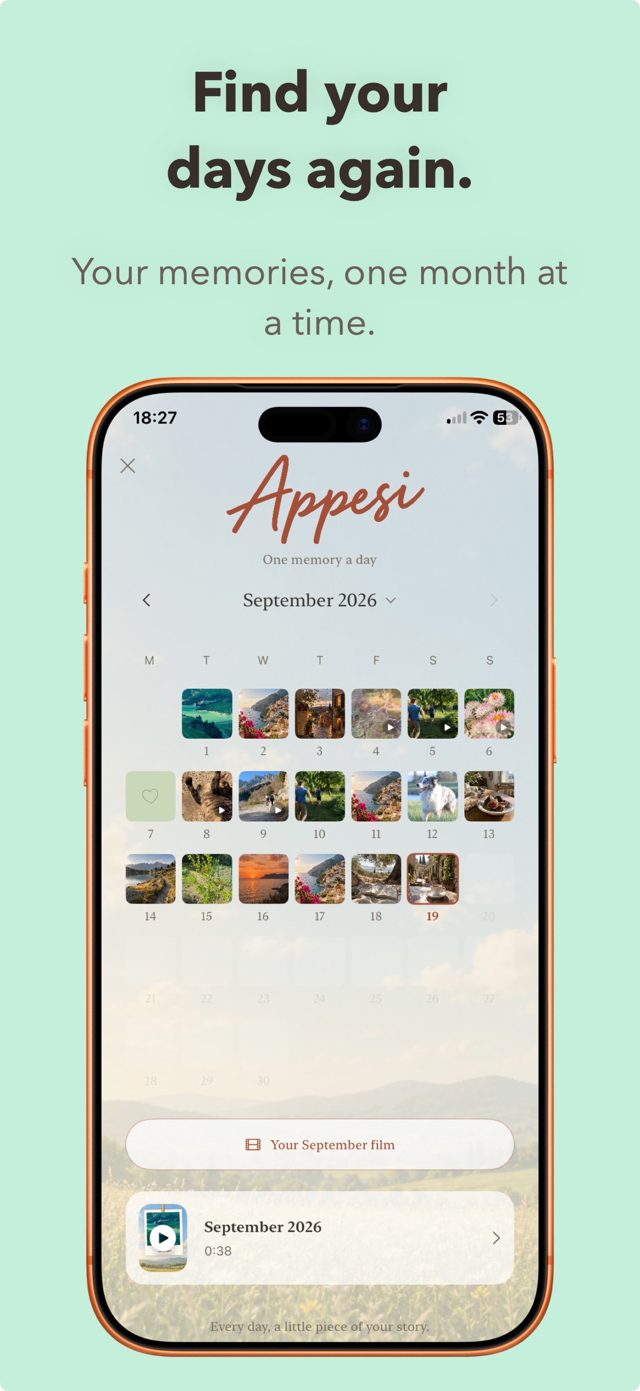 Screenshot 2 of Appesi · One memory a day