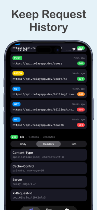 Relay: HTTP & REST Client Screenshot 5 of 6