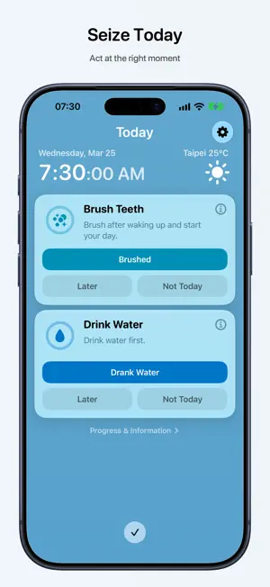 todayOS: Health Reminders screenshot 1