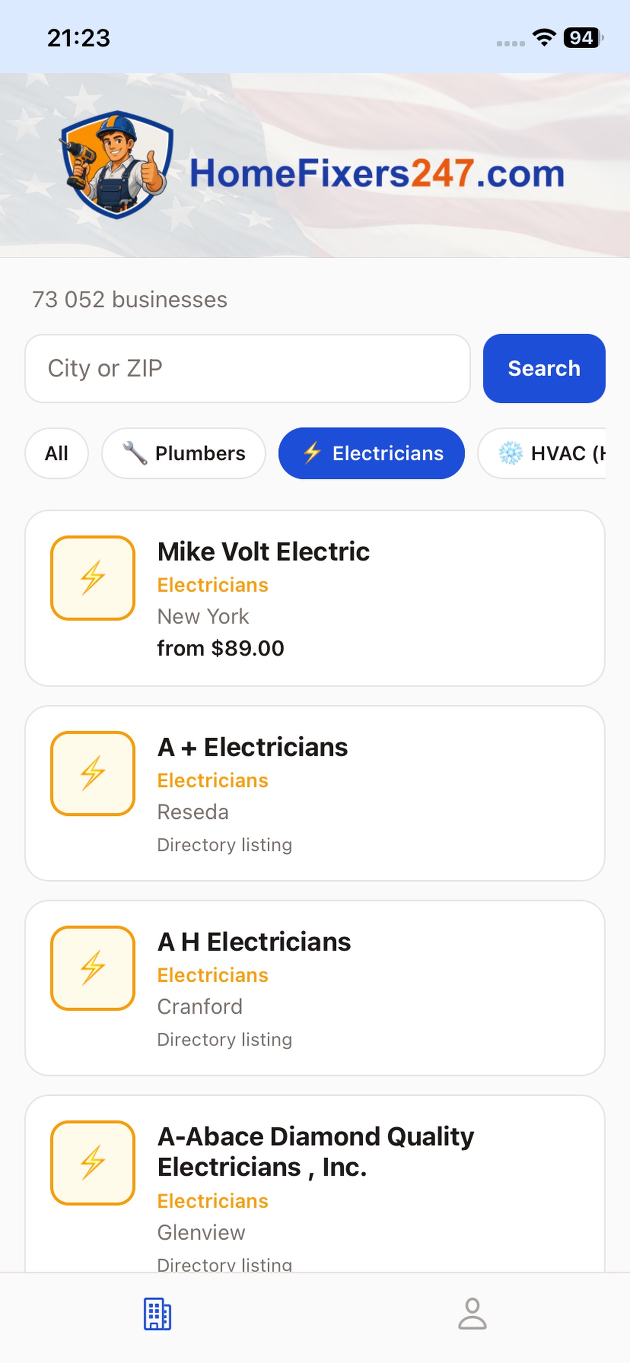 Screenshot 1 of HomeFixers 247