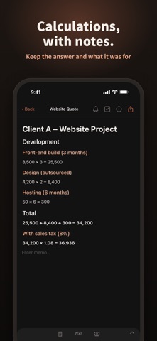 *CalcMemo - Calculator Notes* Screenshot 1 of 10