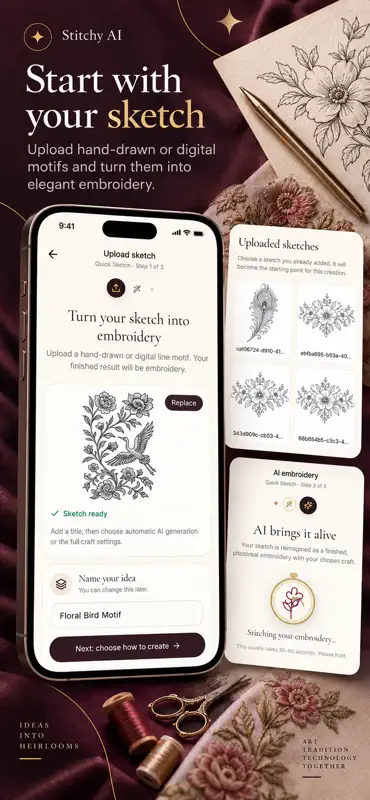 Stitchy AI: Embroidery Design screenshot 2 of 7