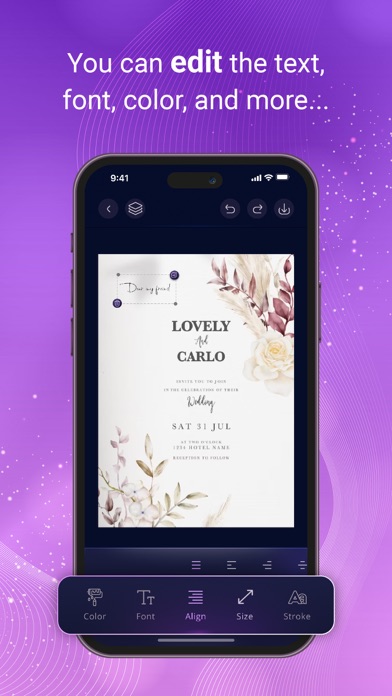 Invitation:flyer card designer Screenshot
