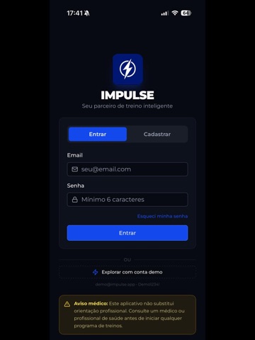 Impulse Fitness iPad screenshot