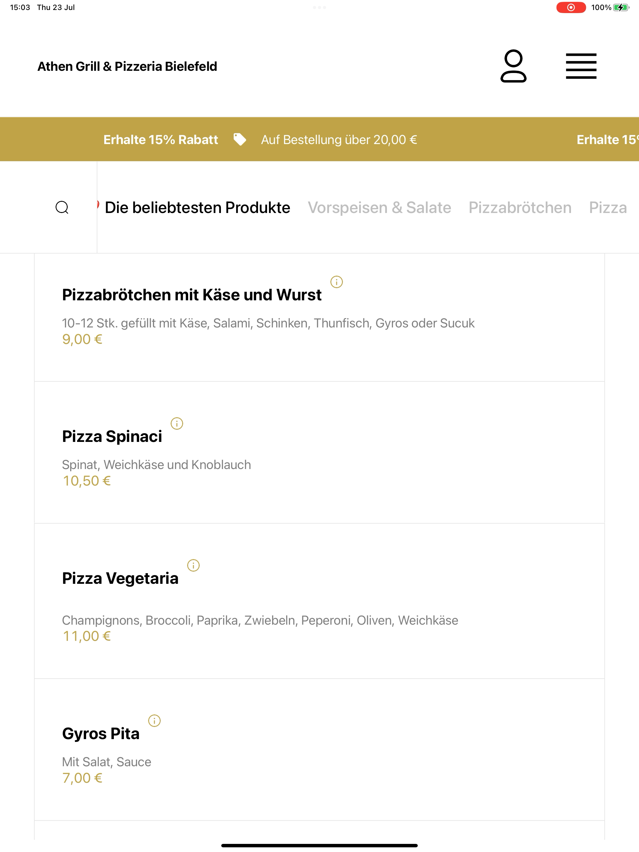 Athen Grill & Pizzeria screenshot 13