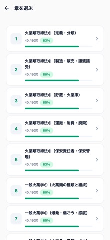 甲種火薬類取扱保安責任者 500問 のスクリーンショット