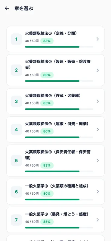 甲種火薬類取扱保安責任者 500問 screenshot 2 of 6