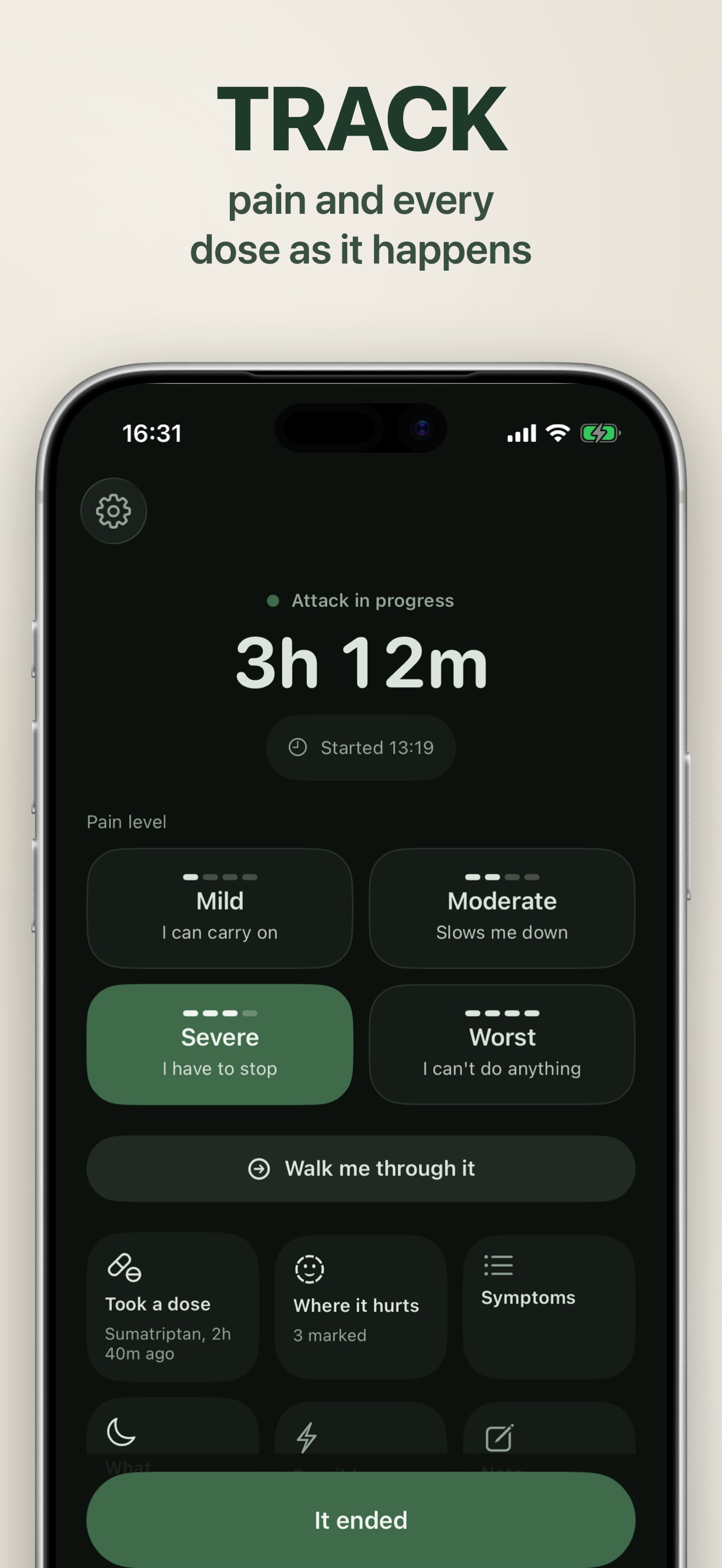 Screenshot 3 of Migraine Tracker: Quiet Room