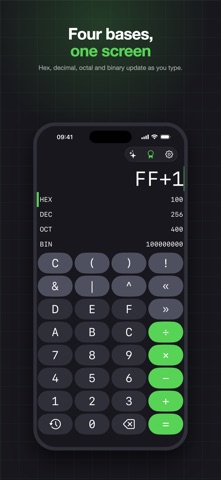Programmer Calculator: Hex iPhone screenshot 1