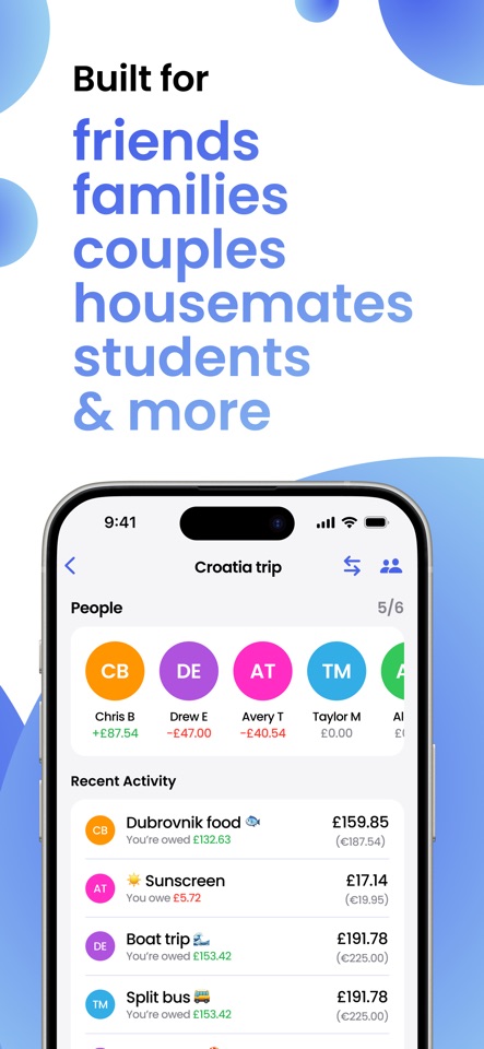 Quicksplit - Group expenses screenshot 2