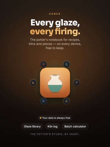Cone6: Glaze & Kiln Log iPad screenshot
