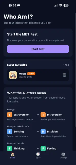 Who Am I? MBTI Test screenshot 1