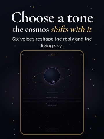 Dear Cosmos: Spiritual Guide iPad screenshot