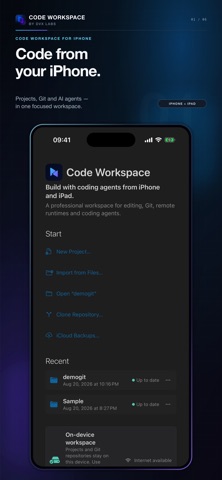 Code Workspace - IA Agent Screenshot 1 of 6