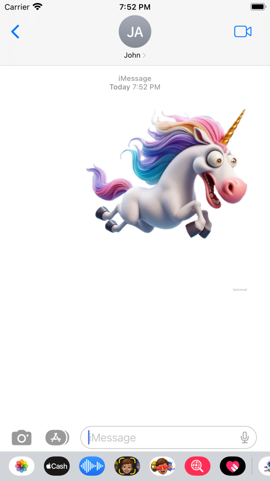 #4. Goofy Unicorn Stickers (iOS) By: Paul Scott