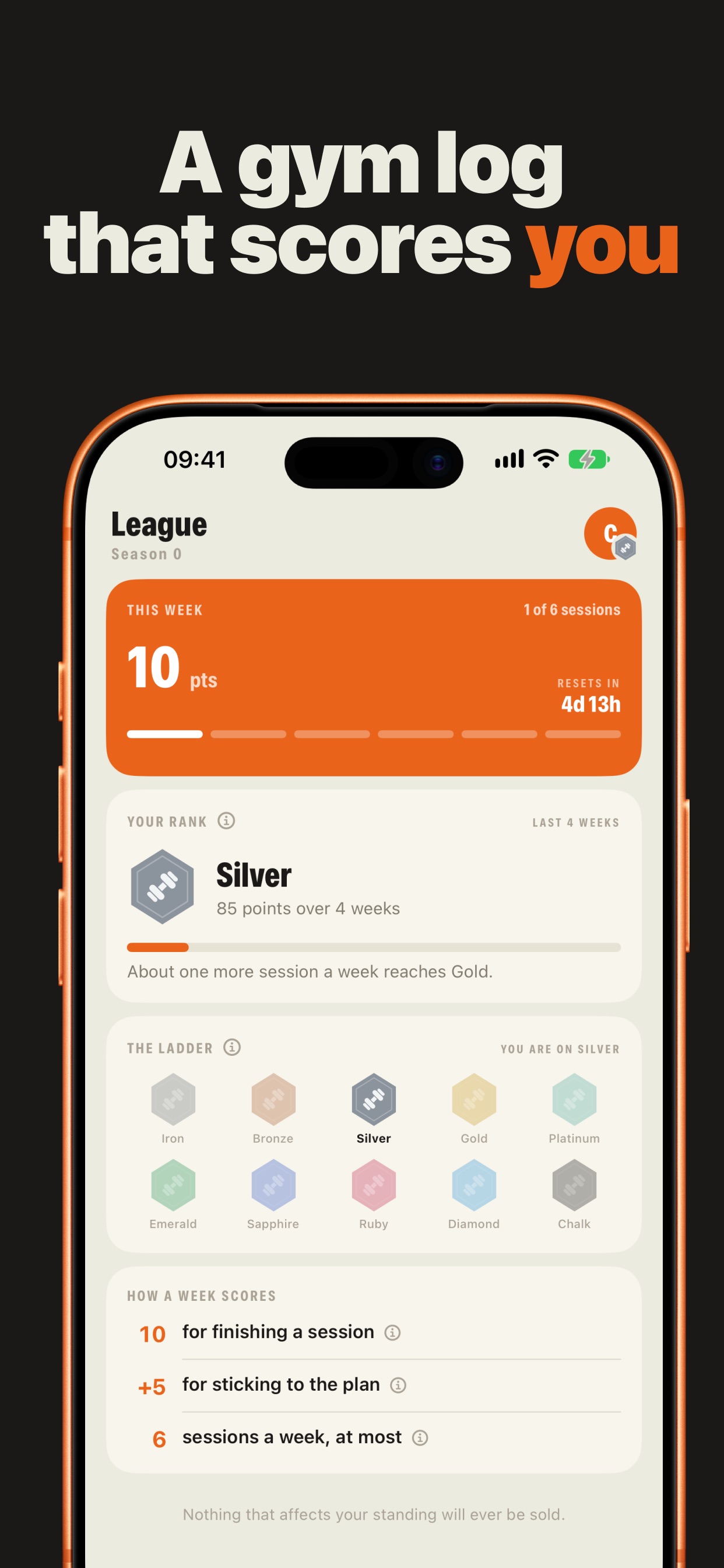 Screenshot 1 of Workout & Gym Tracker - Chalk