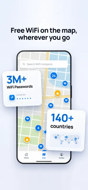 WiFi Passwords: 3M+ Hotspots screenshot 1 of 4