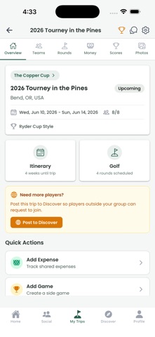 Loop Golf: Trip Manager Screenshot 1 of 8
