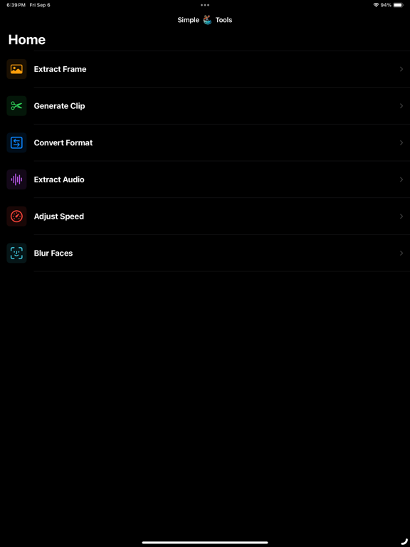 Simple Video Tools iPad screenshot 1 - Photo & Video app