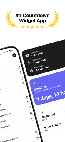 Countdown Widget & Timer iPhone screenshot