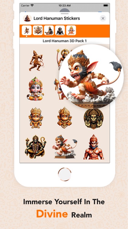 Lord Hanuman 3D Stickers screenshot-3