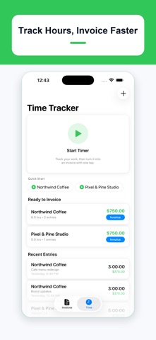Invoice Maker Time Tracker Screenshot 2 of 5
