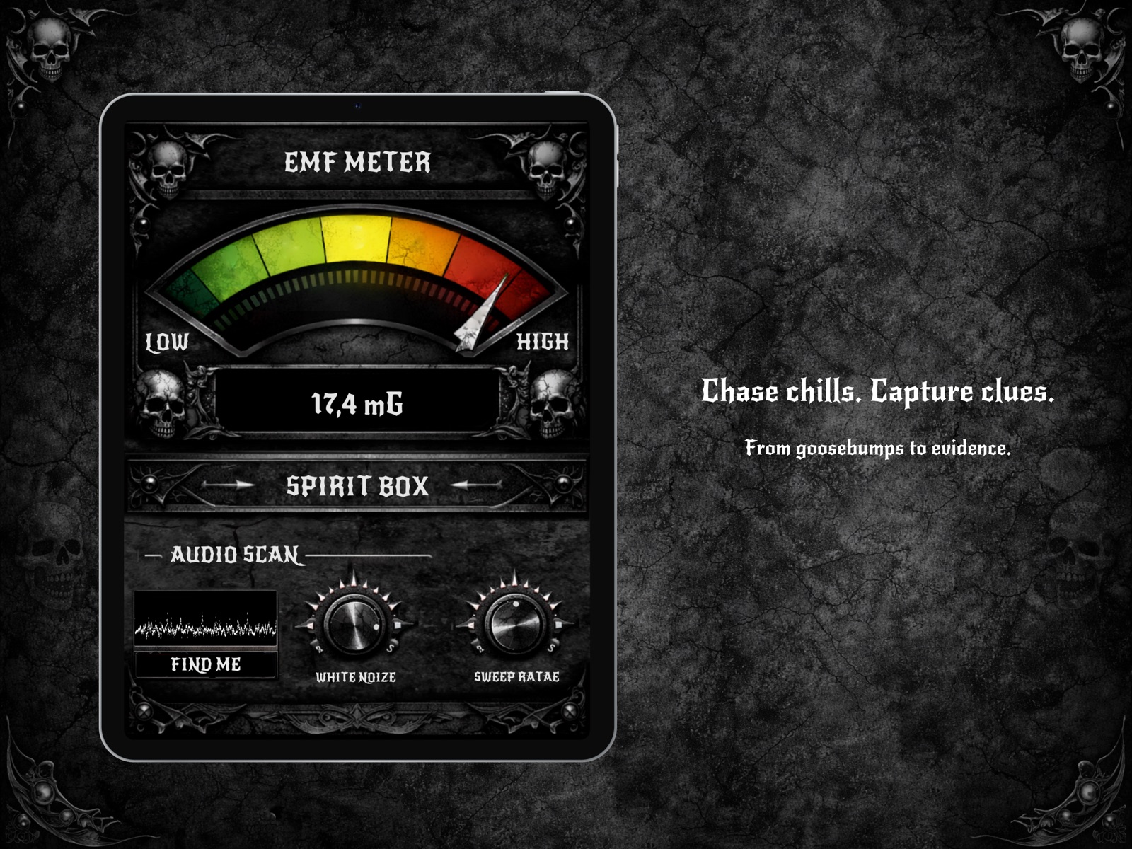 Necrometer PRO: Spirit Box EVP ipad screenshot 1