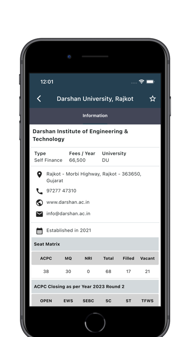 MBA Admission Screenshot