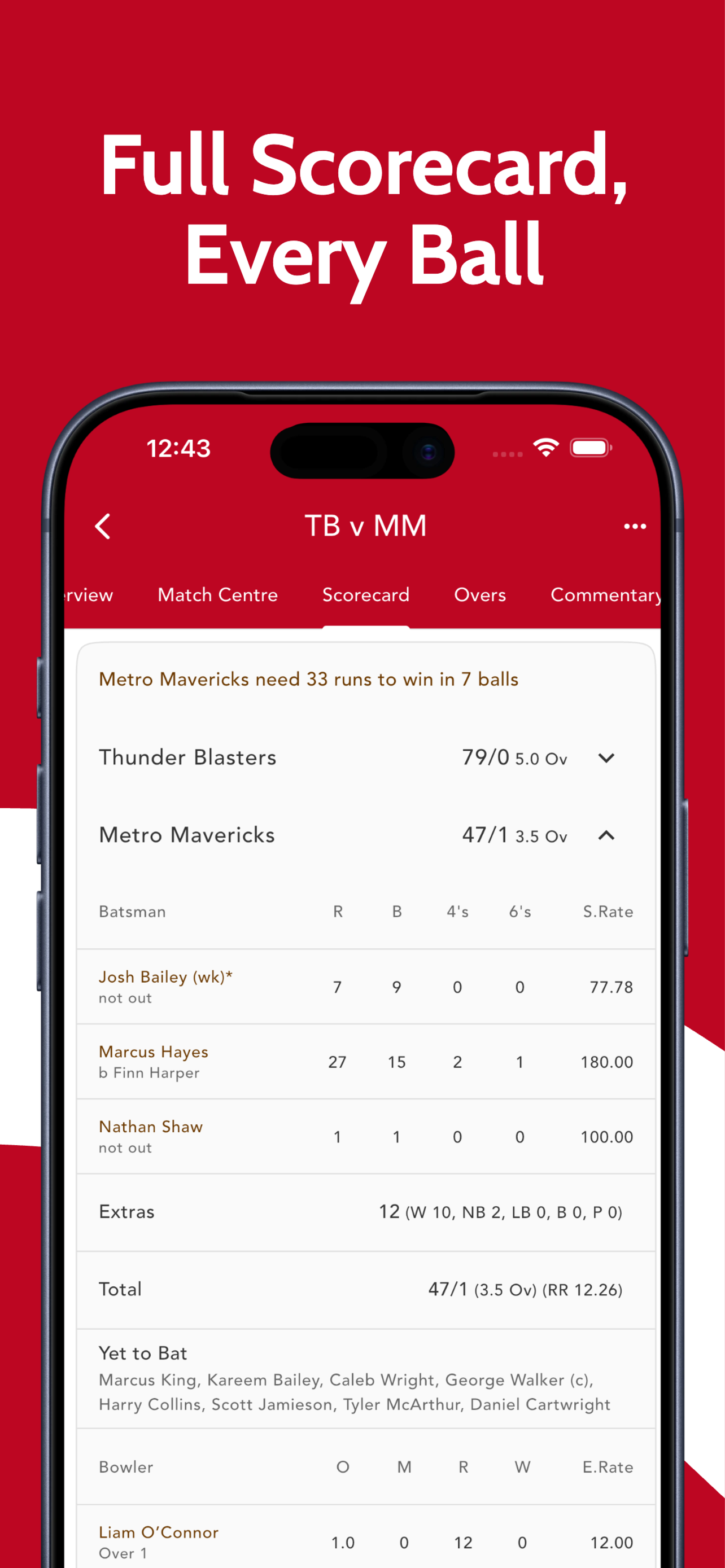CricScorer-Cricket Scorer App screenshot 2
