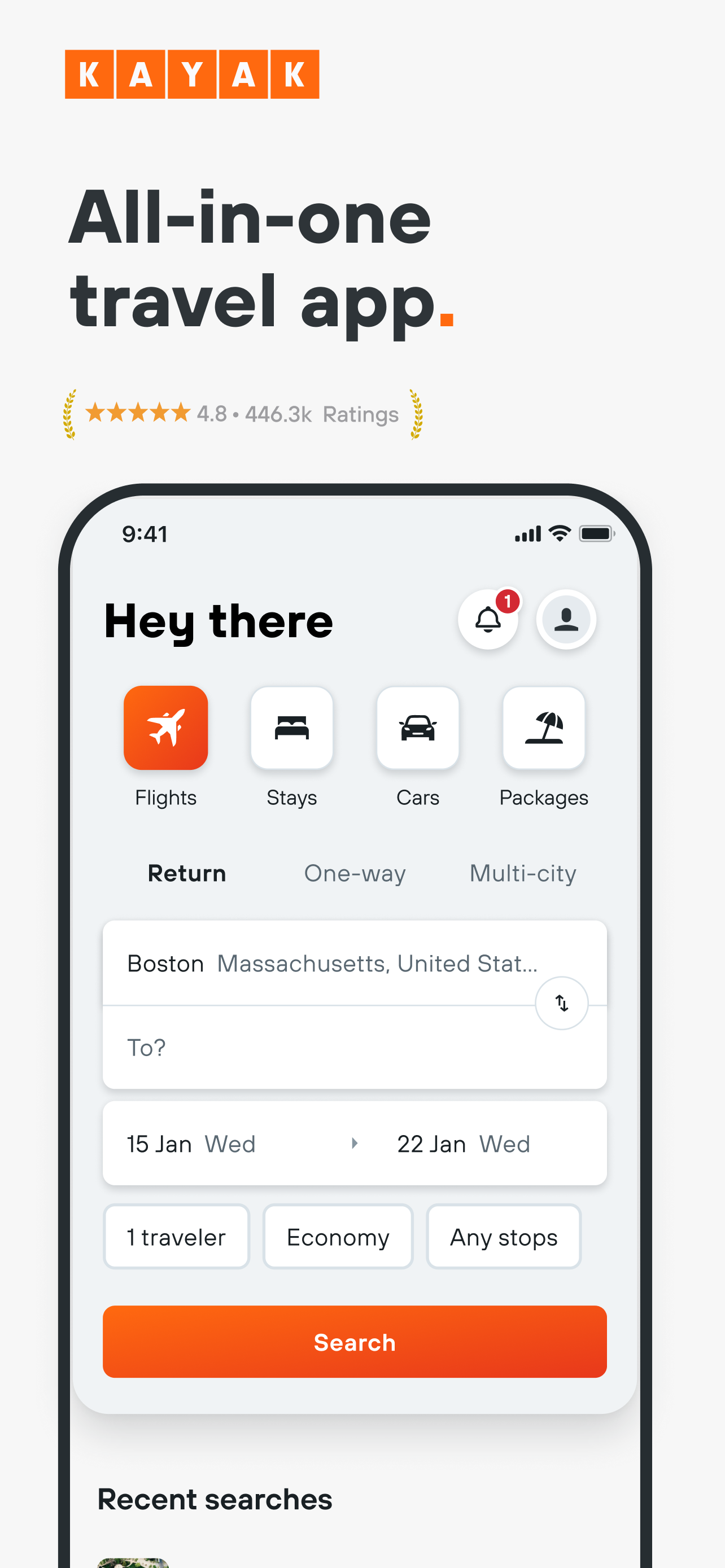 KAYAK: Flights, Hotels & Cars