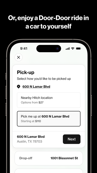 Hitch - City-to-City Rideshare Screenshot