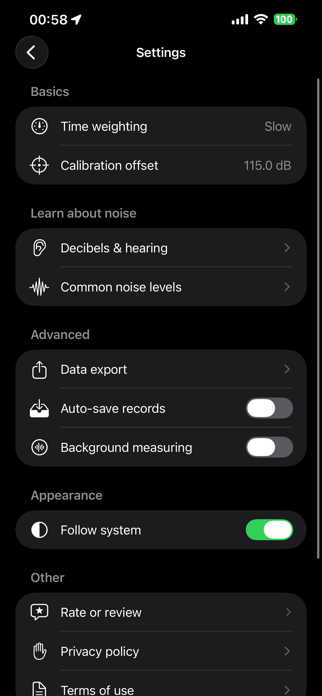 Decibels Sound Level Meter Screenshot 3 of 3