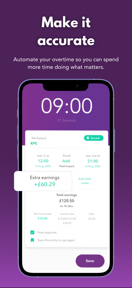 wac - shift & earnings tracker screenshot 5