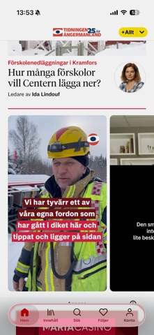 Tidningen Ångermanland iPhone screenshot